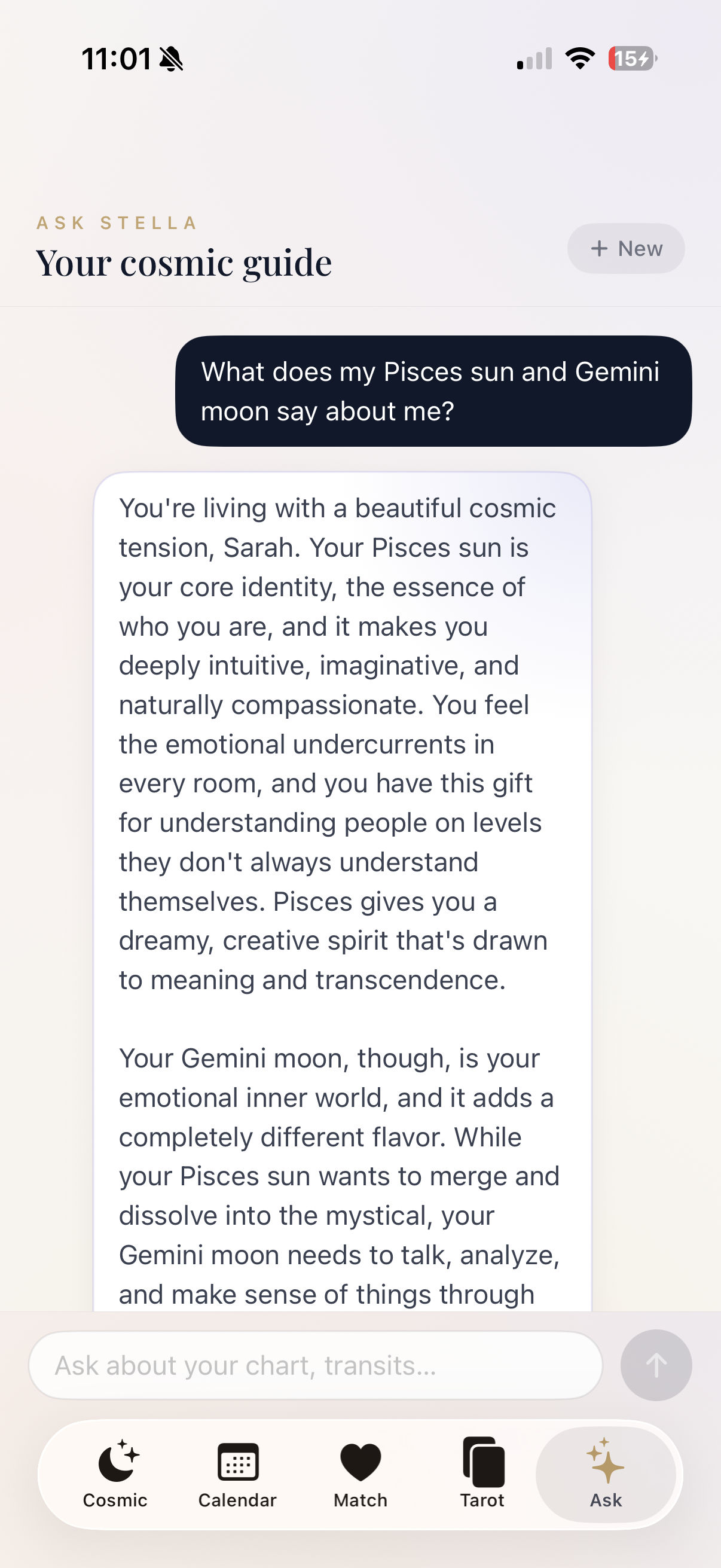 Stellum Ask Stella — AI cosmic chat